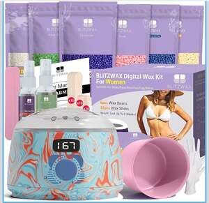 BLITZWAX Brazilian and Bikini Waxing Kit for Women